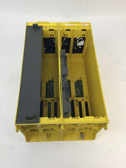 FANUC A05B-2400-C061 4SLOT RACK CHASSIS W/ FANS A02B-0260-C021