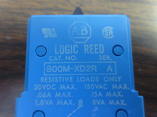 ALLEN-BRADLEY 800M-XD2R LOGIC REED CONTACT BLOCK 1 N.O. - NEW SURPLUS - Ser. A