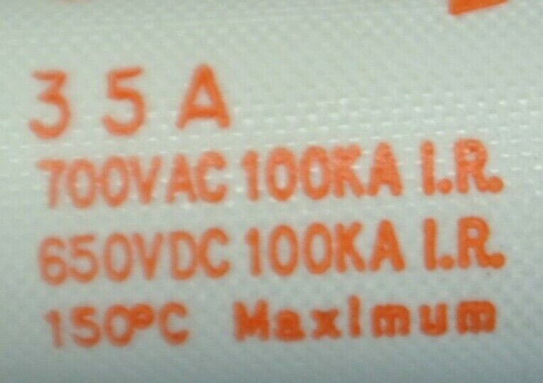 GOULD SHAWMUT A70P35-4 SEMICONDUCTOR FUSE / 35A / 700VAC / 650VDC / NEW SURPLUS