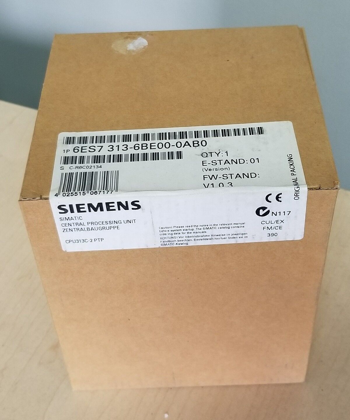 Siemens 6ES7 313-6BE00-0AB0 CPU FACTORY SEAL