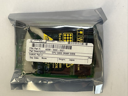 FANUC A20B-3400-0021/05B CPU CARD DRAM 64MB CIRCUIT BORAD