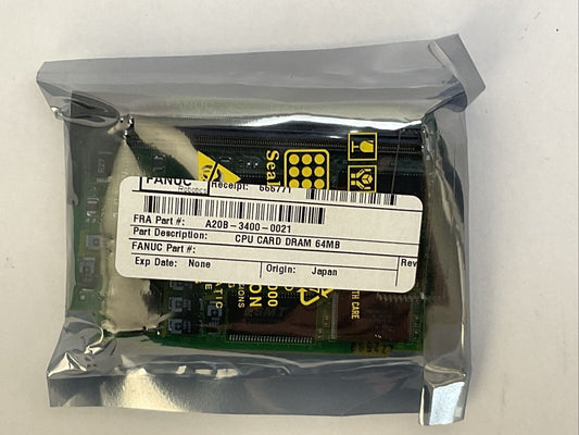 FANUC A20B-3400-0021/05B CPU CARD DRAM 64MB CIRCUIT BORAD