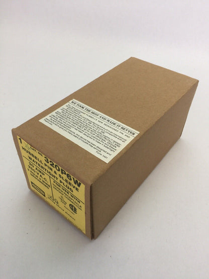 HUBBELL 320P6W PIN & SLEEVE WATERTIGHT PLUG 20A 250VAC 2 POLE 3 WIRE GROUNDING