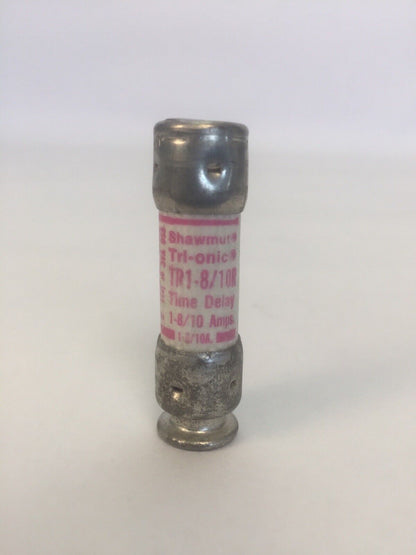 SHAWMUT TRI-ONIC TR1-8/10R TIME DELAY FUSE 1-8/10AMP 250VAC (LOT OF 10)
