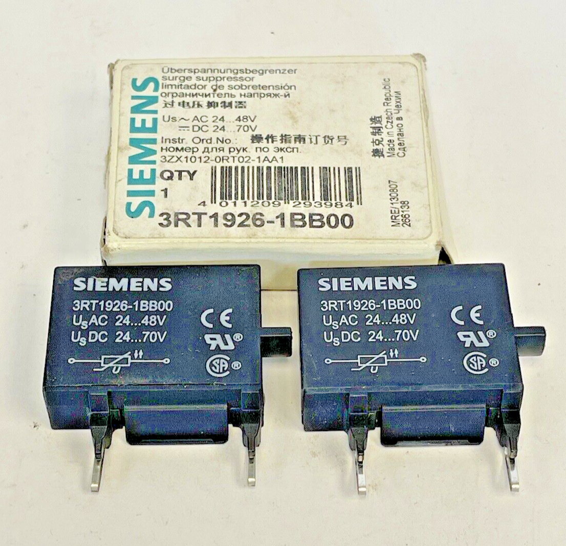 SIEMENS *LOT OF 2* - 3RT1926-1BB00 - VARISTOR SURGE SUPPRESSOR - 24-48 VAC