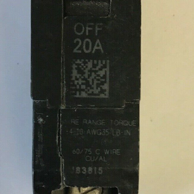 GE TEY120 1POLE 20 20AMP CIRCUIT BREAKER 277VAC/125VDC 65ka***(LOTOF8)***