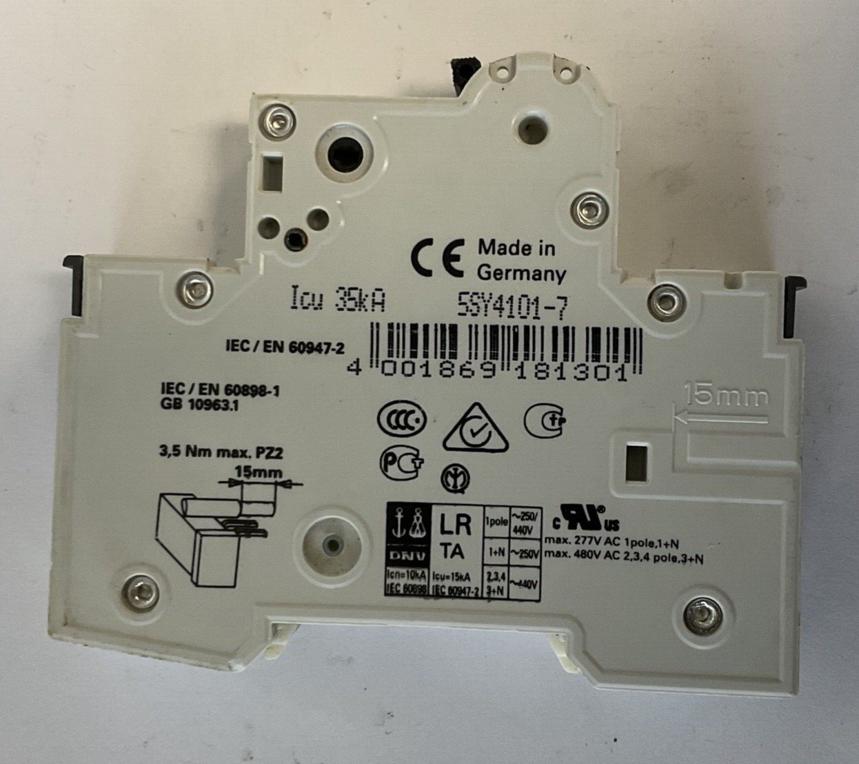 SIEMENS 5SY41 MCB C1 CIRCUIT BREAKER 230/400V 35KA ***LOTOF2***