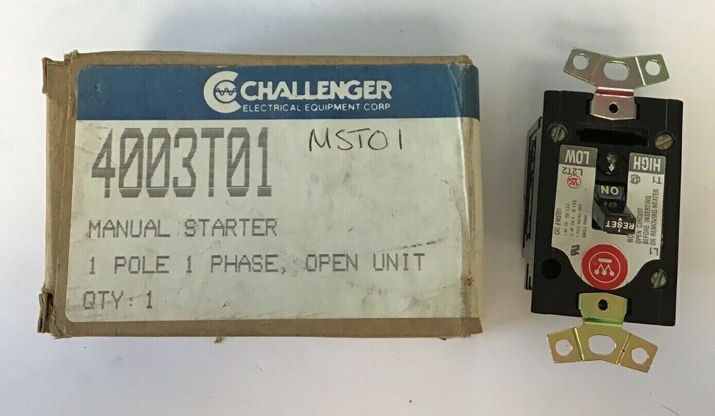 CHALLENGER 4003T01 MANUAL STARTER MST01 230VAC/32VDC