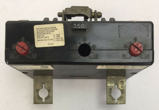 WESTINGHOUSE HLB2350T AB TRIP UNIT 350AMP 2POLE INST TRIP 1750-3500A 5680D04G17