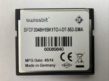 NORDSON SWISSBIT SFCF2048H1BK1TO-I-DT-553-SMA 2GB COMPACT FLASH CARD
