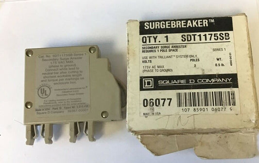 SQUARE D SDT1175SB SURGEBREAKER 175VAC 2POLE SER.1