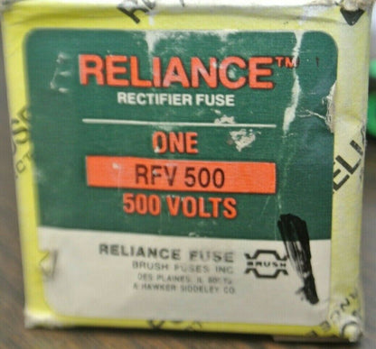 RELIANCE RFV500 RECTIFIER / SEMICONDUCTOR FUSE / 500A / 500V / NEW SURPLUS