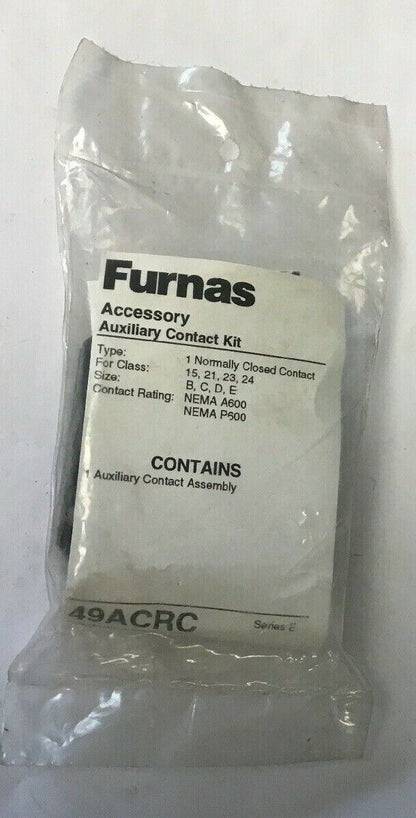 FURNAS 49ACRC ACCESSORY AUXILIARY CONTACT KIT SERIES E 600V