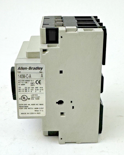 ALLEN-BRADLEY - 140M-C2E-B40 SER. C - MOTOR PROTECTOR + 140M-C-A SER. A AUX. CON