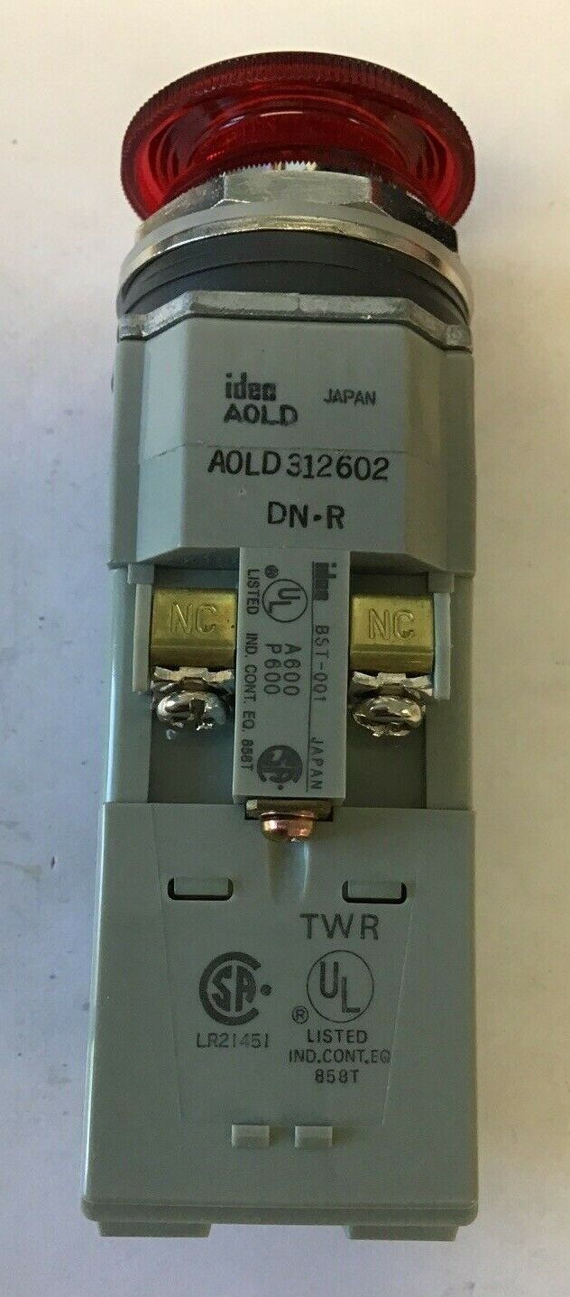 IDEC PUSH BUTTON AOLD312602DN-R 110-600VDC 120V 50/60HZ TWTD-0126D LSPD-6