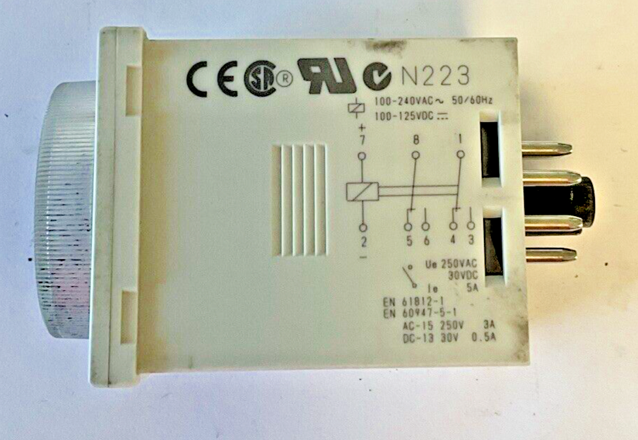 ALLEN BRADLEY 700-HRM12TA17 ON-DELAY TIMING RELAY SER.C 120VAC 1/6HP 125VDC