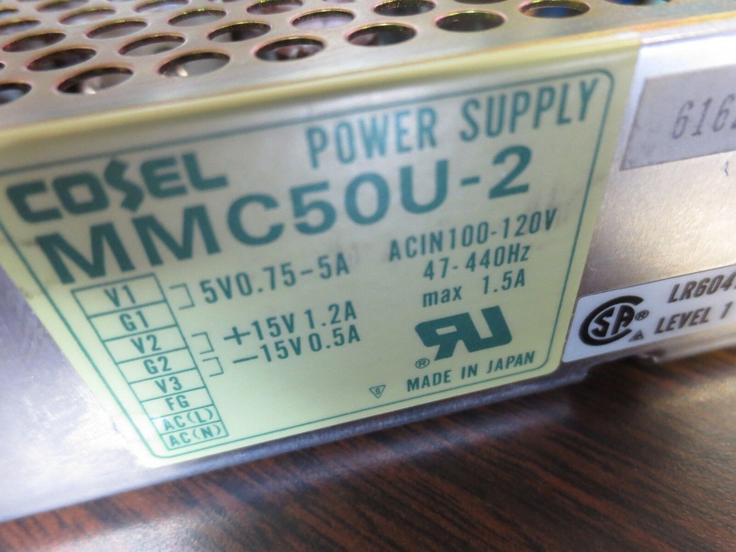 COSEL MMC50U-2 POWER SUPPLY - 100-120VAC, 47-440Hz, 1.5AMP