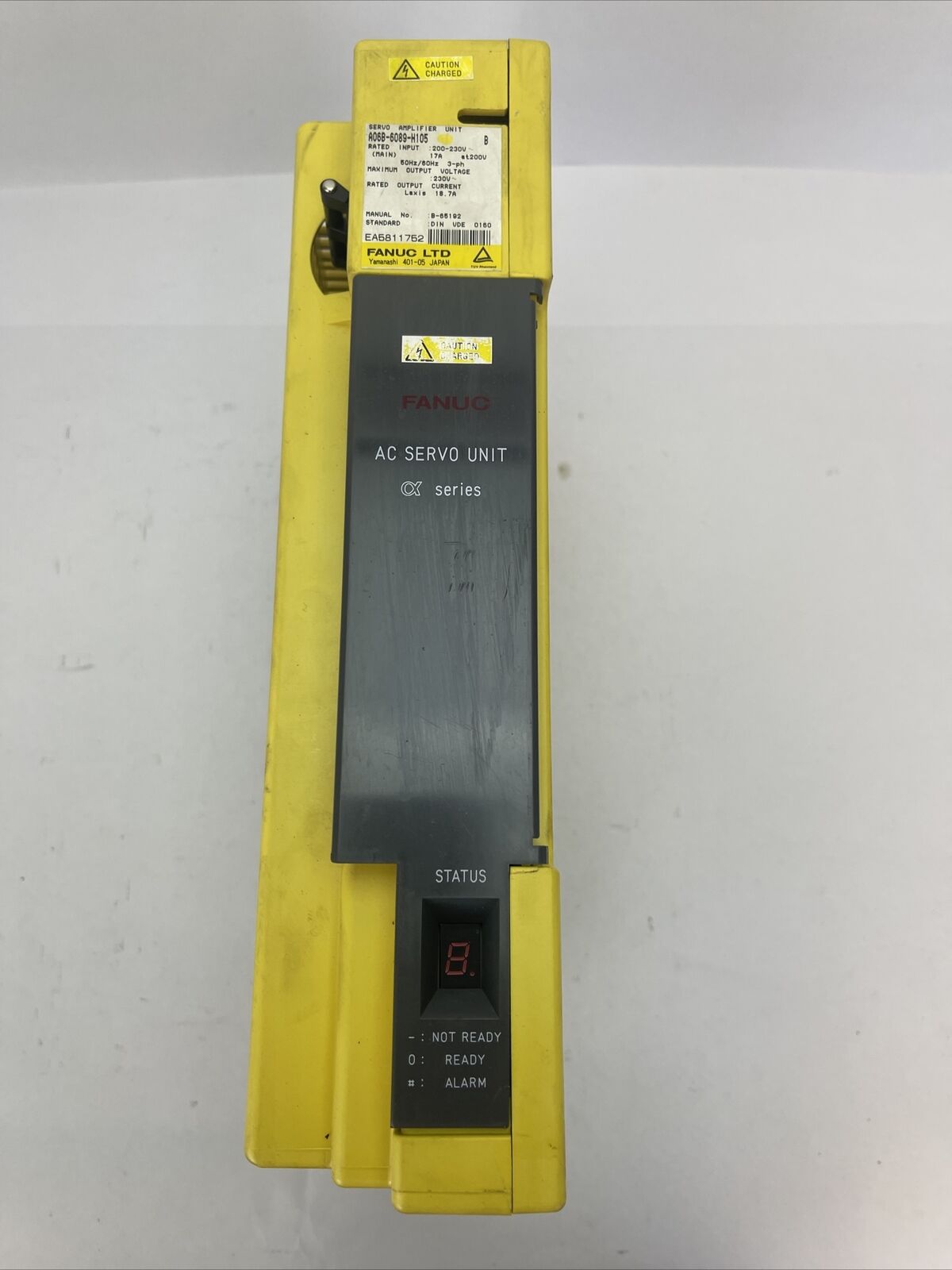 FANUC A06B-6089-H105 SER B SERVO AMPLIFIER OUTPUT 230VAC 18.7A INPUT 200-230VAC