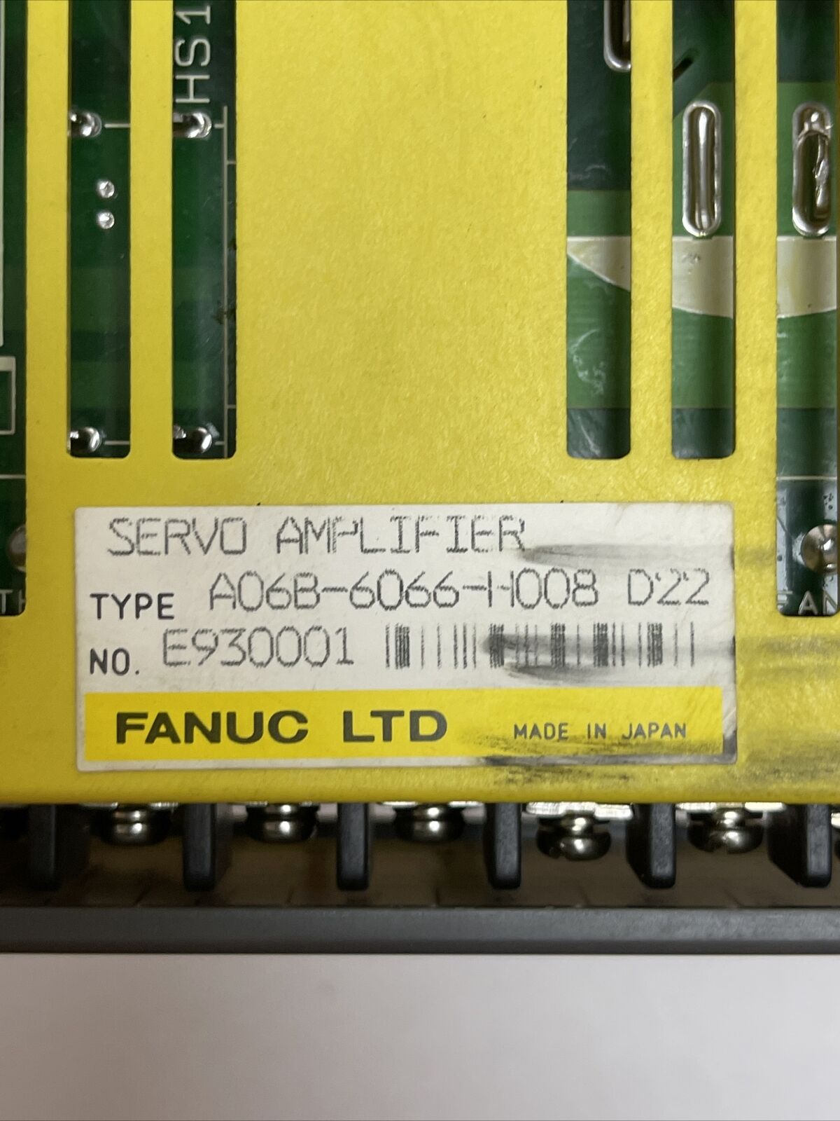 FANUC A06B-6066-H008 D22 SERVO AMPLIFIER