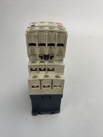 TELEMECANIQUE CAD50BD CONTACTOR 10A 600VAC COIL 24VDC LADN22 LA1 DN22 AUXILIARY
