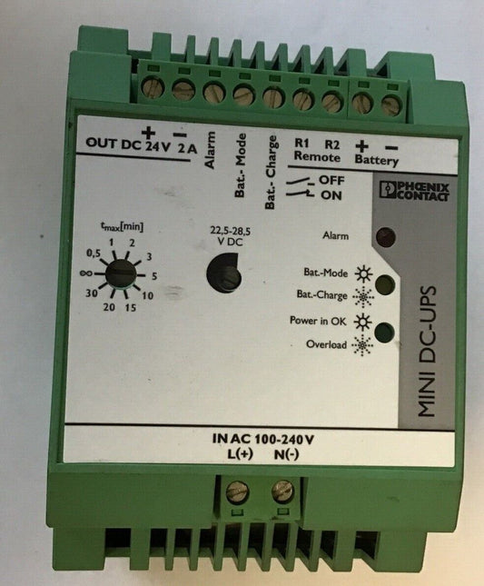 PHOENIX CONTACT MINI-DC-UPS/24DC/2 POWER SUPPLY 24VDC 2A