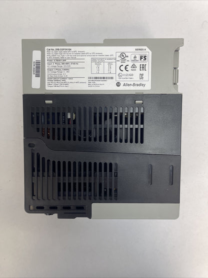 ALLEN BRADLEY 25B-D2P3N104 POWER FLEX 525 AC DRIVE FRN 4.001 SER A OUTPUT
