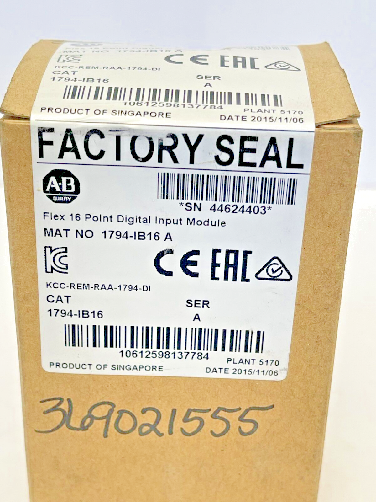ALLEN BRADLEY - 1794-IB16 SER A - FLEX  16 POINT DIGITAL INPUT MODULE