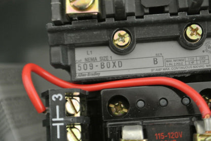 ALLEN-BRADLEY 509-BJXD FULL VOLTAGE STARTER / 110-120V / 509-B0XD / NEW SURPLUS