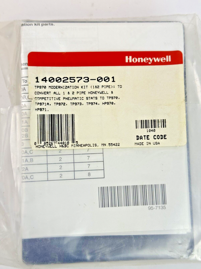 HONEYWELL -  14002573-001 - MODERNIZATION KIT- CONVERT 1 & 2 PIPE TO PNEUM. STAT