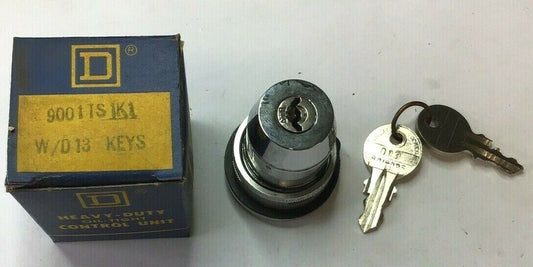 SQUARE D 9001 TS1K1 KEYED SELECTOR SWITCH W/D13 KEYS