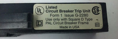 SQUARE D TYPE PA1600RC RATING COLUMNS, ADJ. MAG. TRIP 5,000A-10,000A A.C., 1600A