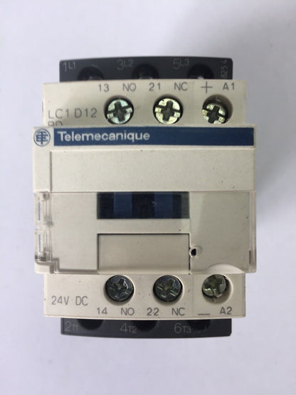 TELEMECANIQUE LC1D12BD CONTACT 25A 600VAC COIL 24VDC LAD4TBDL 5-24V