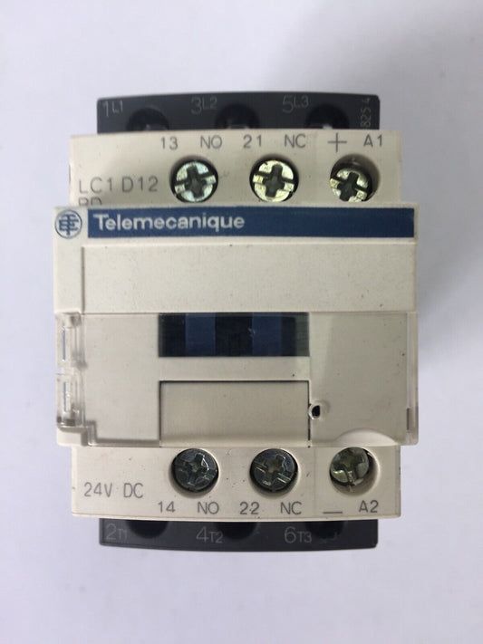 TELEMECANIQUE LC1D12BD CONTACT 25A 600VAC COIL 24VDC LAD4TBDL 5-24V