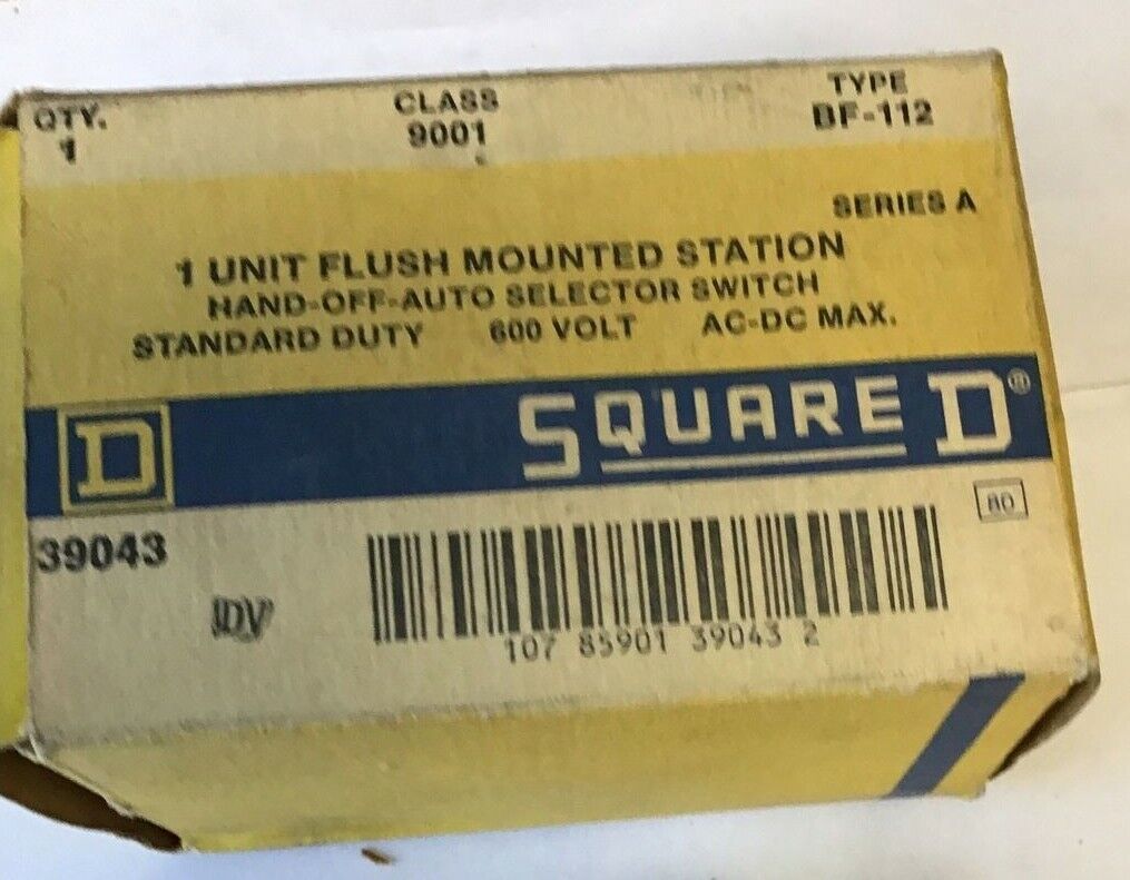 SQUARE D 9001 BF-112 FLUSH MOUNTED STATION 600V SER.A
