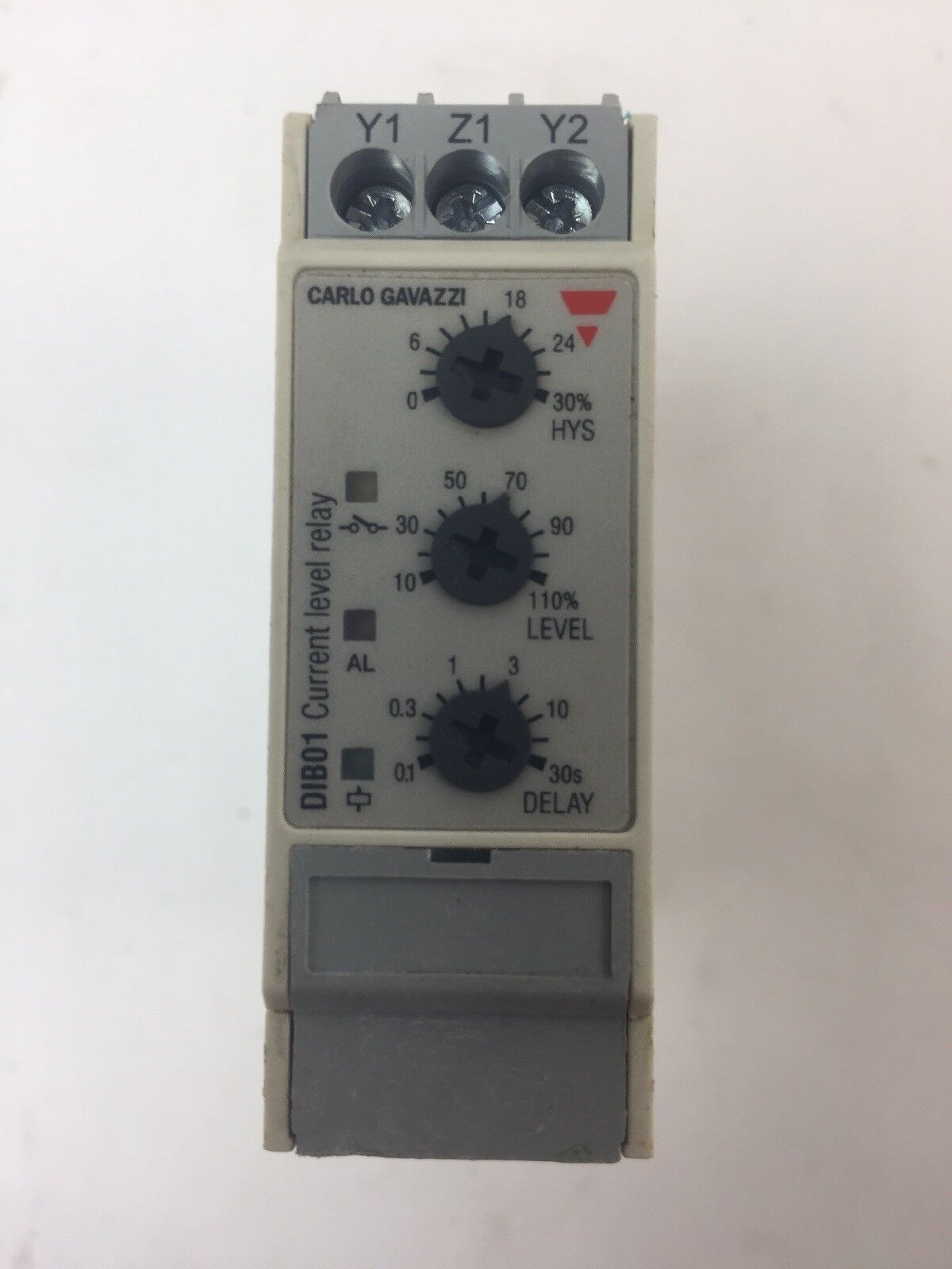 CARLO GAVAZZI DIB01CB235A CURRENT LEVEL RELAY 115/230VAC 50-60HZ
