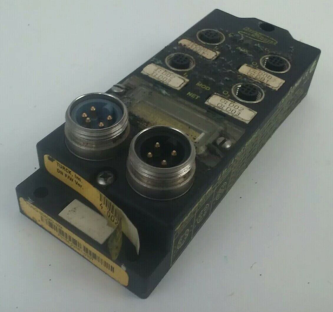 TURCK FDNQ-S0404G-MM BUS STOP DEVICENET 4 IN/OU STATION  FIRMWARE 4.002 11-26VDC