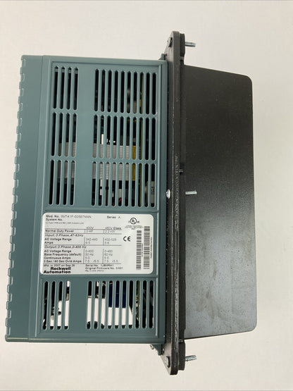 ROCKWELL AUTOMATION 9VT41F-005BTNNN AC DRIVE SER A 400V 3HP FIRMWARE NO 3.001