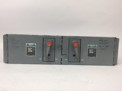 ZINSCO QSFT353B TWIN PANELBOARD FUSIBLE 30AMP 600VAC 3 POLE 7 1/8 HP