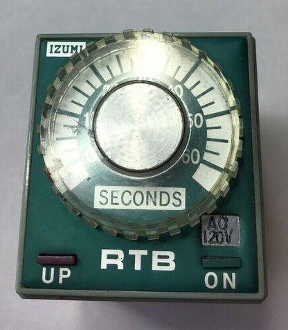 IZUMI RTB-CB1N 120VAC ELECTRONIC TIMER 7A(RES.)220VAC 10A(RES.)110VAC