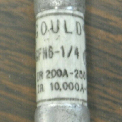 LOT of 9 / GOULD GFN6-1/4 TIME-DELAY FUSES / 6-1/4A / 250VAC / NEW SURPLUS