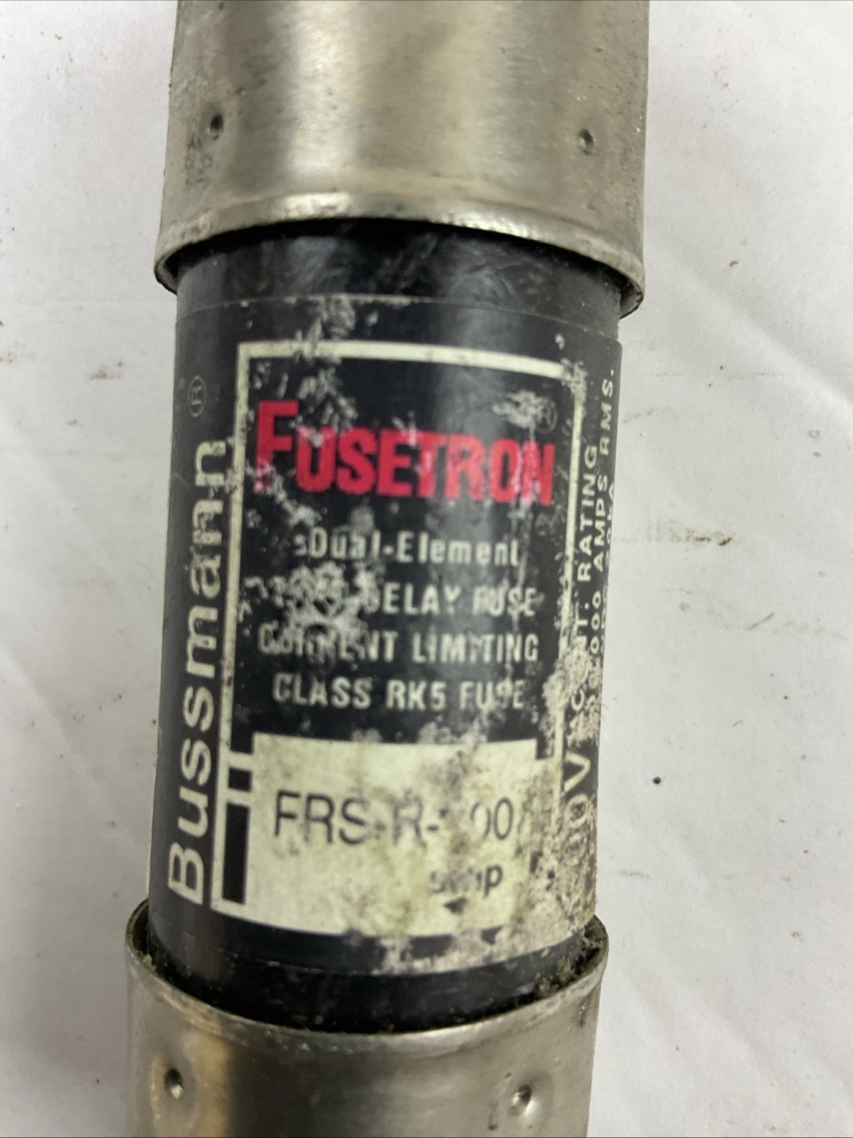 FUSETRON FRS-R 100 TIME DELAY DUAL ELEMENT 600VAC 100A CLASS K5 FUSE (LOT OF 3)