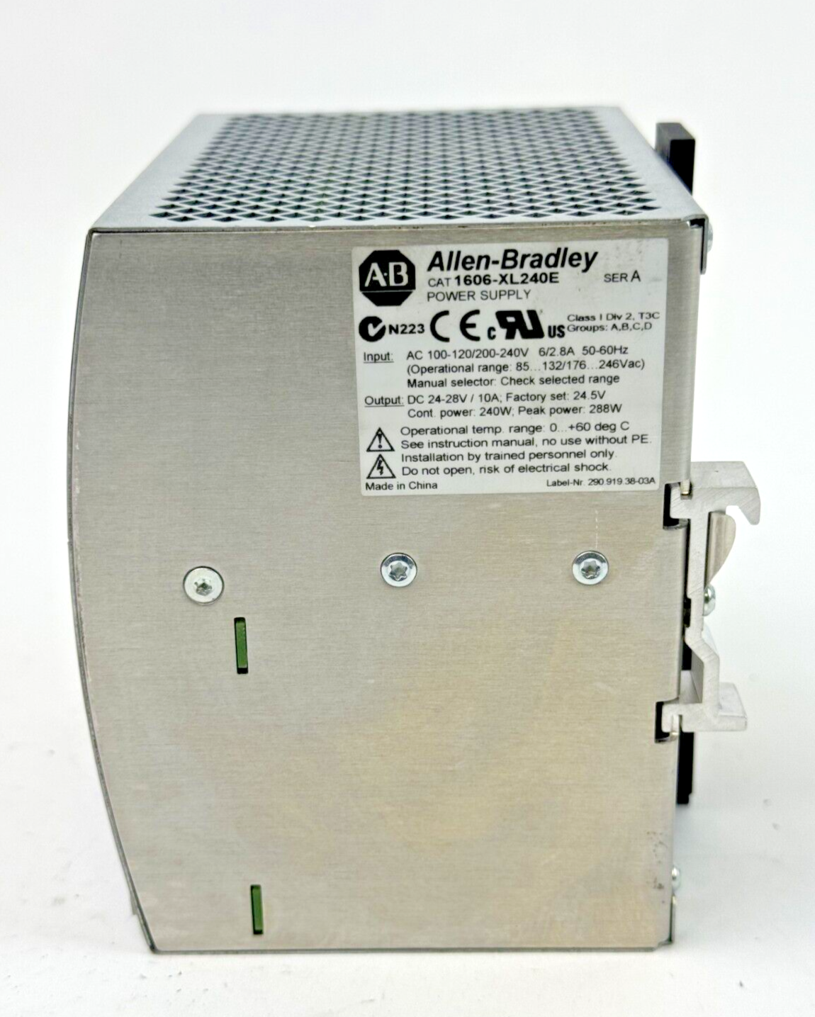 ALLEN-BRADLEY - 1606-XL240E SER. A - POWER SUPPLY - 240 W, 24 VDC, 10 A