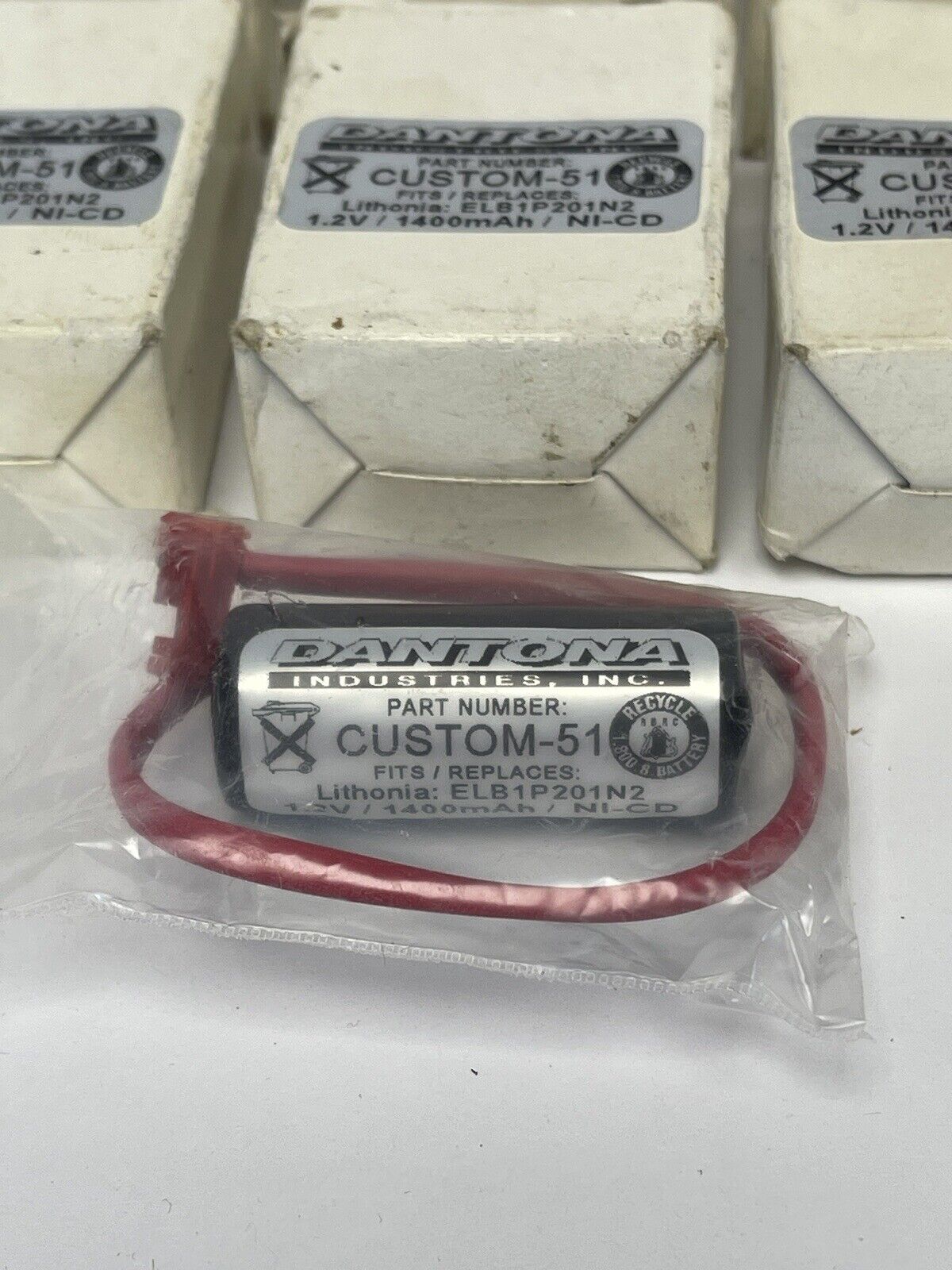 DANTONA *LOT OF 7* -CUSTOM-51 BATTERY- 2-volt, 1, 200 mAh Nickel Cadmium (NiCd)