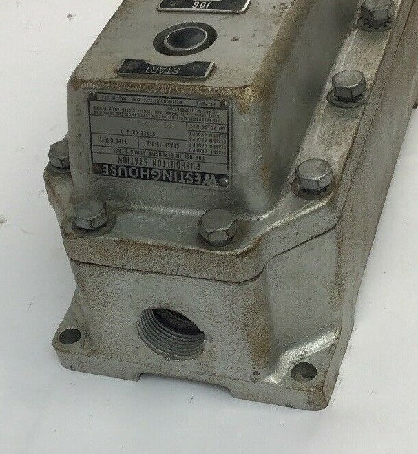 WESTINGHOUSE TYPE HDCEA PUSHBUTTON STATION 8E 3179 CLASS 15-010 600VOLTS