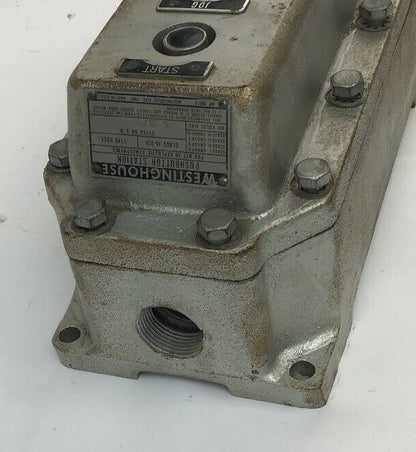 WESTINGHOUSE TYPE HDCEA PUSHBUTTON STATION 8E 3179 CLASS 15-010 600VOLTS