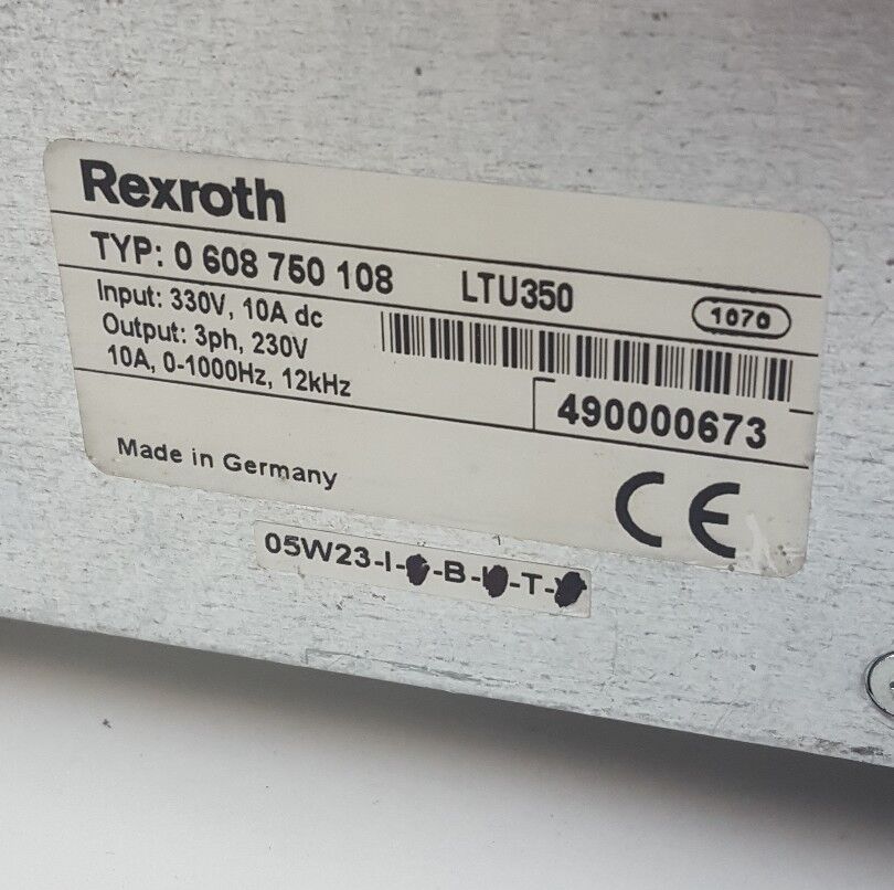 REXROTH 0 608 750 108 SERVO AMPLIFIER LTU350