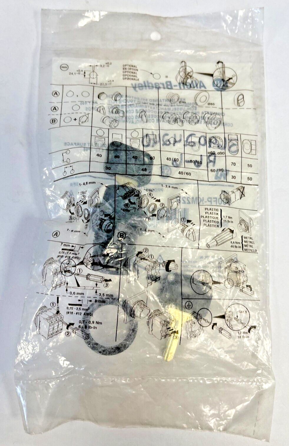 ALLEN BRADLEY - 800FP-KM22R - KEYED SELECTOR SWITCH - SERIES A
