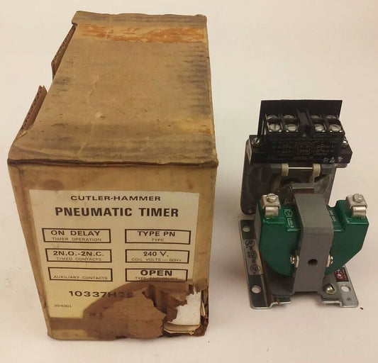 CUTLER HAMMER 10337H292B, 10934H2A, PNEUMATAC TIMER, 600V,240V COIL,TYPE PN, NEW