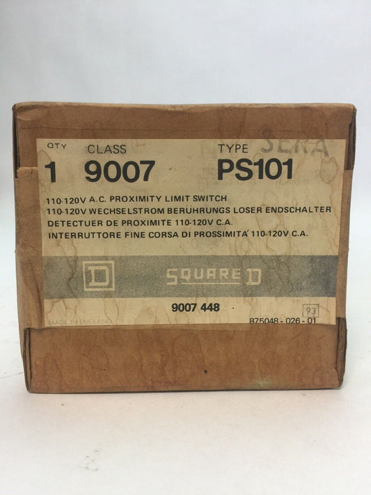 SQUARE D CLASS 9007 TYPE PS101 PROXIMITY LIMIT SWITCH 110-120VAC