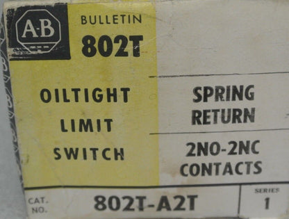 ALLEN-BRADLEY 802T-A2T OILTIGHT LIMIT SWITCH / SPRING RETURN / NEW SURPLUS